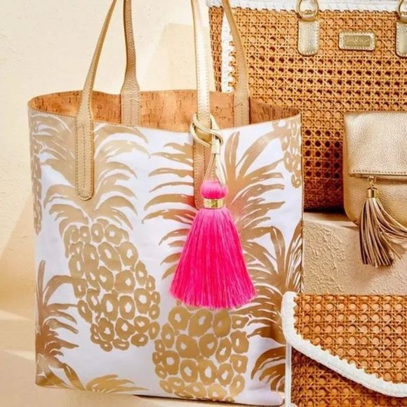 Lilly Pulitzer Gold Flamenco Shopper Tote - Picture 5 of 17